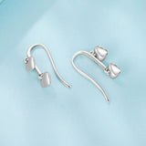 925 Sterling Silver Earrings 1.8*0.5cm for Women