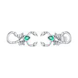 925 Sterling Silver Earrings with Pavé Setting CZ and Oxidized Finish for Women
