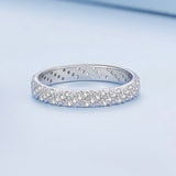 925 Sterling Silver Ring with Pavé Setting CZ for Women Size 6.0