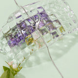 925 Sterling Silver Synthetic Opal Bracelet with White Gold Plating