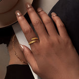 S925 Sterling Silver Gold Plated 0.16cm Ring