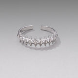925 Sterling Silver + Plated White Gold 0.24cm Ring for Women