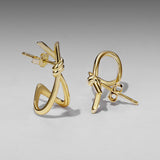 925 Sterling Silver Earrings for Women - Size 2.0*0.8 cm - Plated White Gold