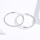 925 Sterling Silver Plated Platinum Earrings 3cm for Women