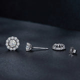 925 Sterling Silver 0.5 Carat Moissanite Earrings for Women