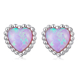 925 Sterling Silver Translucent Opal Earrings for Women