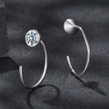 925 Sterling Silver Moissanite 0.3 Carat Earrings for Women