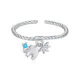 925 Sterling Silver Synthetic Turquoise Pendant 0.7x0.8cm for Women