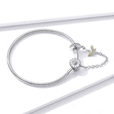 925 Sterling Silver Adjustable Length 17cm Bracelet for Women