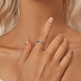 925 Sterling Silver Oxidized 2.8mm Band Ring Size 6.0 for Women