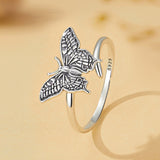 925 Sterling Silver Oxidized Silver 1.4mm Width Rings for Women