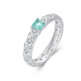 925 Sterling Silver Pavé Set CZ Ring in Size 6 for Women