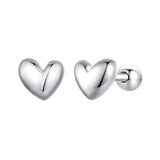 925 Sterling Silver Plated Platinum 5mm Earrings for Women