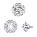 925 Sterling Silver 0.5 Carat Moissanite Earrings for Women