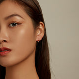S925 Sterling Silver Enamel Oxidized Earrings for Women