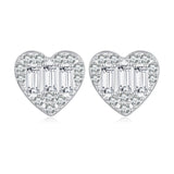 925 Sterling Silver Earrings with Pavé Set CZ