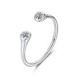 925 Sterling Silver Moissanite Ring Size E