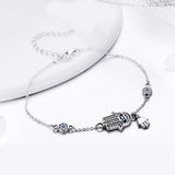 925 Sterling Silver Bracelet 21cm Long with 1.0*1.7cm Charms for Women