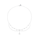 925 Sterling Silver 400mm CZ Pavé Setting Necklace for Women