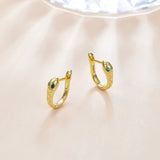 925 Sterling Silver Plated Platinum CZ Earrings for Women