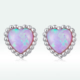 925 Sterling Silver Translucent Opal Earrings for Women