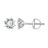S925 Silver 0.5 Carat Moissanite Earrings 6.0mm for Women