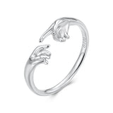 925 Sterling Silver Plated White Gold Ring for Women