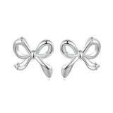 925 Sterling Silver Plated White Gold Earrings