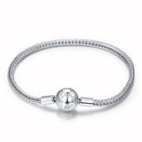 925 Sterling Silver Plated Platinum 17cm Bracelet for Men