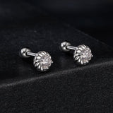 925 Sterling Silver 3mm Moissanite Earrings for Women