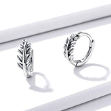 S925 Oxidized Silver Earrings 1.2*0.5cm for Women