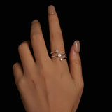 925 Sterling Silver 3mm Moissanite Ring for Women