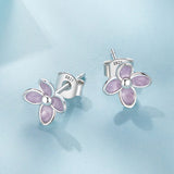 925 Sterling Silver Earrings with Enamel Process for Women