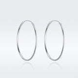 925 Sterling Silver Plated Platinum Earrings 3cm for Women