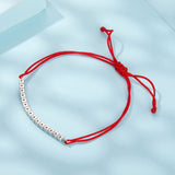 925 Sterling Silver Adjustable White Gold Plated Bracelet with CZ