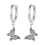 925 Sterling Silver Earrings with Pavé Setting CZ, 2.3*0.95cm, for Women