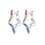 925 Sterling Silver Earrings with Pavé Setting CZ for Women