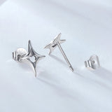 925 Sterling Silver Earrings 1.2x0.9cm
