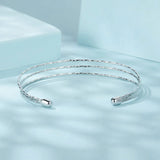 925 Sterling Silver White Gold Plated Bracelet for Women