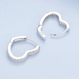 925 Sterling Silver Earrings with Cubic Zirconia in Platinum Finish