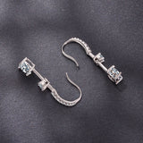925 Sterling Silver Moissanite 1.00 Carat Earrings for Women