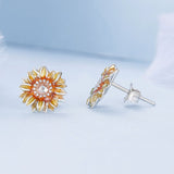 925 Sterling Silver Enamel & Glass Earrings for Women