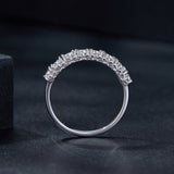 925 Sterling Silver Plated Moissanite Ring Size 5 for Women