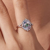 925 Sterling Silver Pendant 1.5*1.2 cm with Enamel and CZ for Women