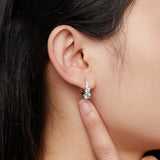 S925 Sterling Silver 0.50 Carat Moissanite Earrings for Women