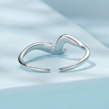 925 Sterling Silver White Gold Plated Ring for Women