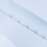 925 Sterling Silver Plated Platinum CZ Bracelet for Women