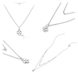 925 Sterling Silver Adjustable Necklace with Pendant for Women