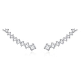 925 Sterling Silver Earrings with Pavé Setting CZ - 2.9*0.7cm