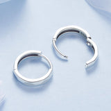 925 Sterling Silver Earrings 1.3*0.3cm for Women